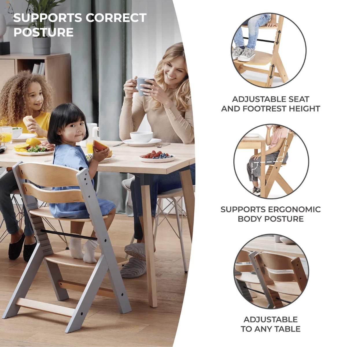 Aluguer de Cadeira de Alimentação Ergonómica e Evolutiva Enock (Preço diário)