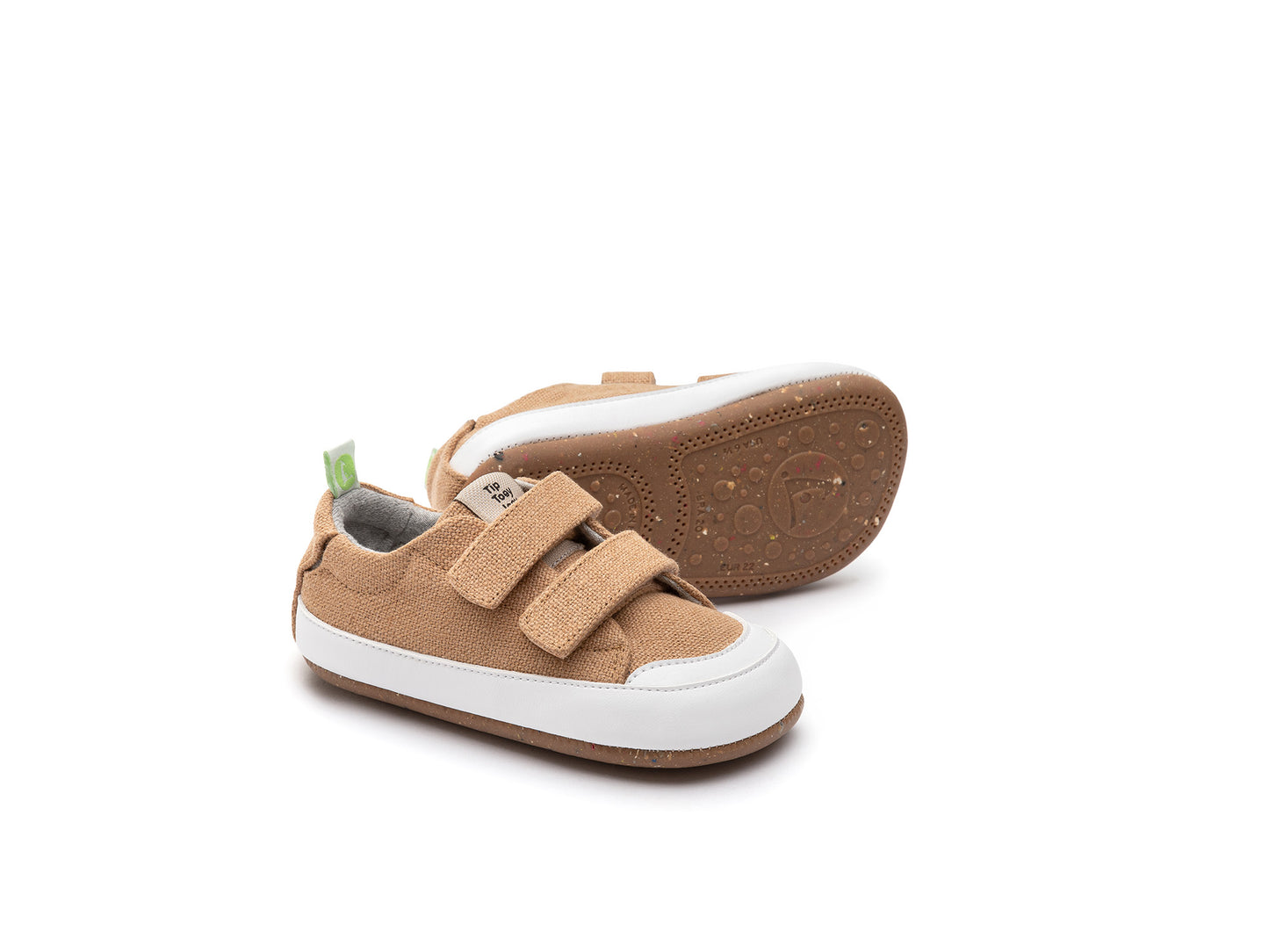 Tip Toey Joey - Ténis Bossy Green Natural Organic Canvas