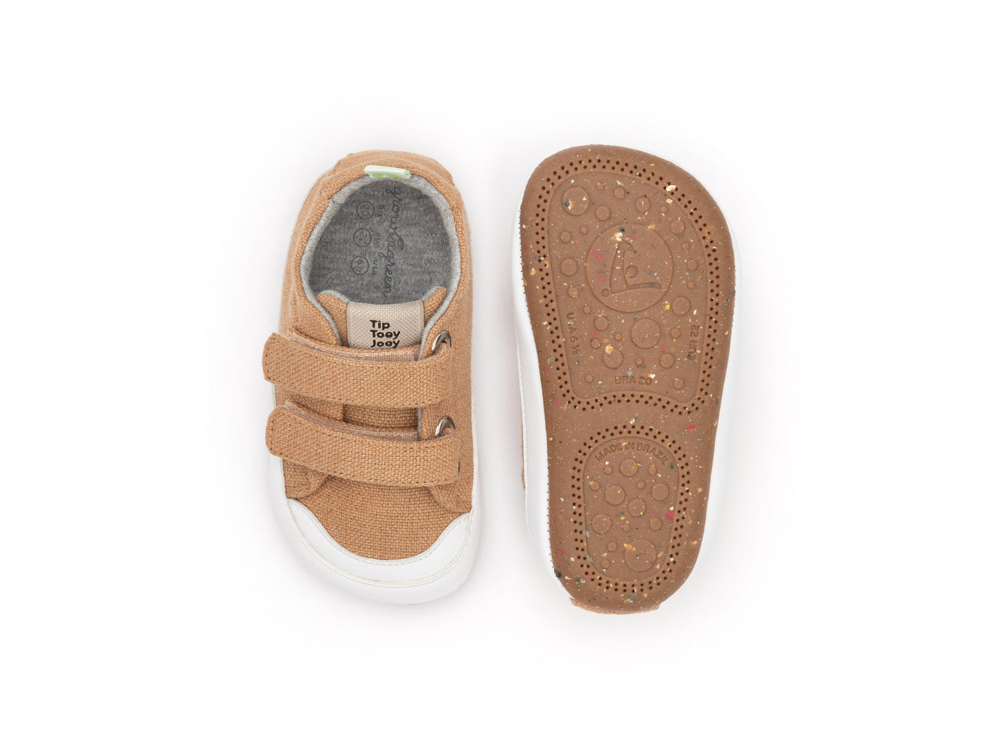 Tip Toey Joey - Ténis Bossy Green Natural Organic Canvas