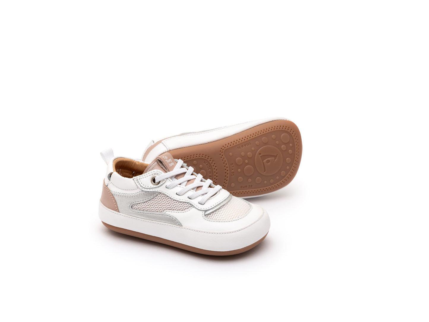 Tip Toey - Ténis Step White/Pink Dream/Sterling Silver
