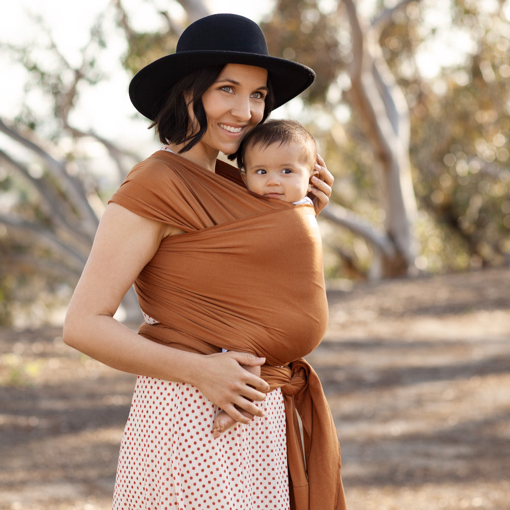 Moby Wrap - Fular portabebés Evolution Bambu - Caramel