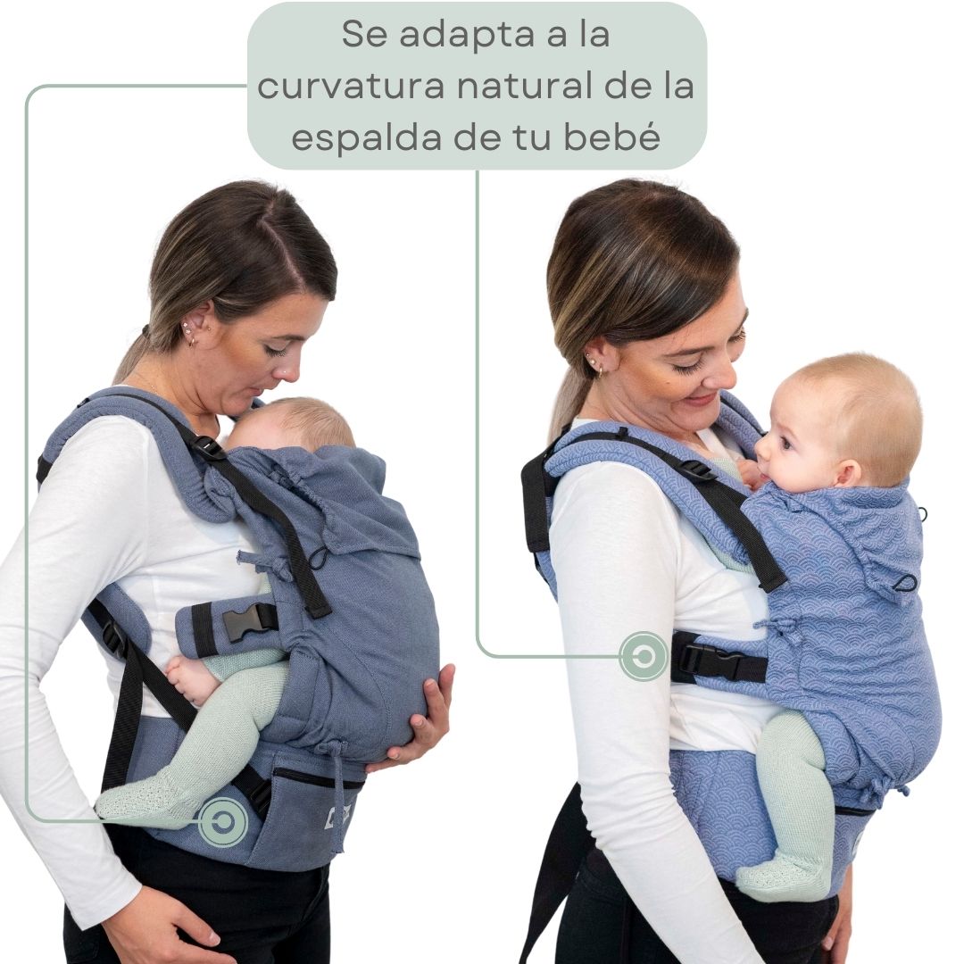 Quokkababy E-Carrier Mochila Portabebés - Blue Vibes