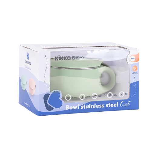 Kikkaboo - Recipiente de aço inoxidável térmico verde