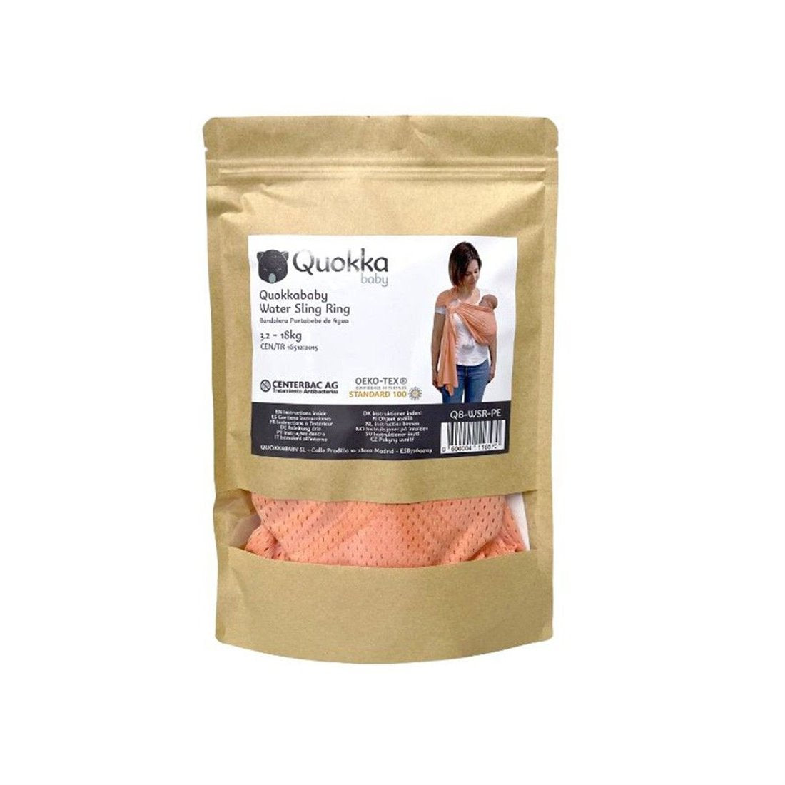 Quokkababy Sling de Argolas - Melocotón