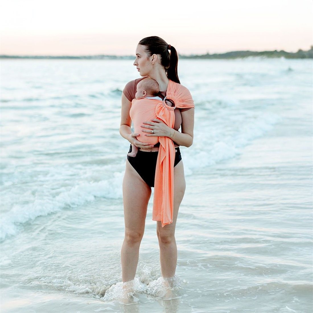 Quokkababy Sling de Argolas - Melocotón